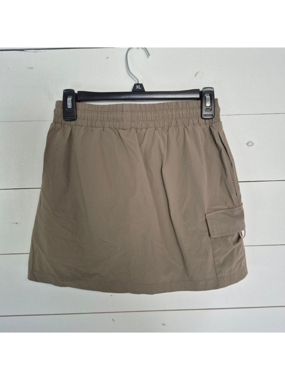 Mono B Womens Taupe Cargo Skort With Pockets Drawstring Elastic Waist M - Picture 6 of 6